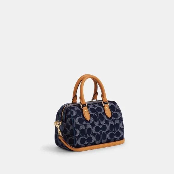 Mini Rowan Crossbody Bag In Signature Denim - Picture 3 of 16